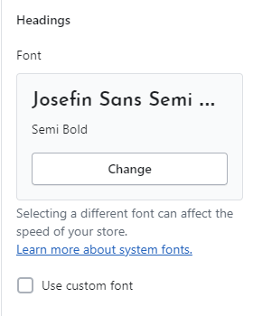 Customization Settings