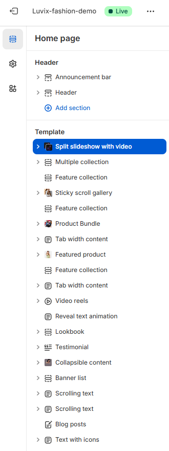 Customization Settings