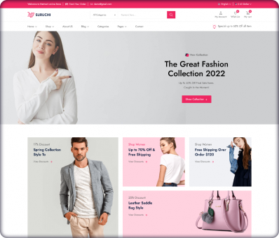 Suruchi - Fashion eCommerce HTML Template — React theme
